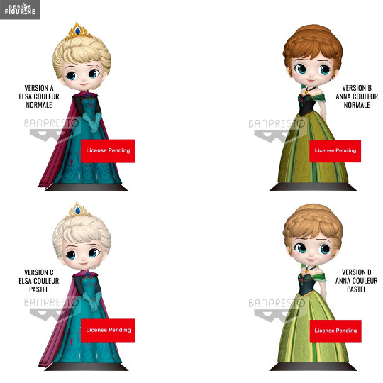 Elsa Or Anna Figure Of Your Choice Classic Or Pastel Q Posket Disney Frozen Banpresto