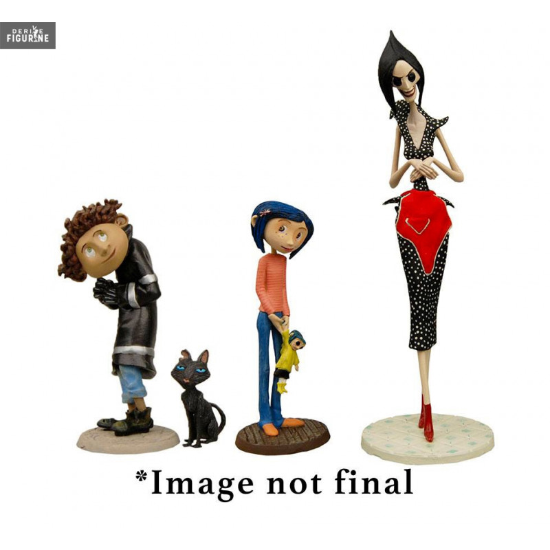 Pack 4 Figurines Wybie Beldam Coraline Et Le Chat Best Of Coraline Neca