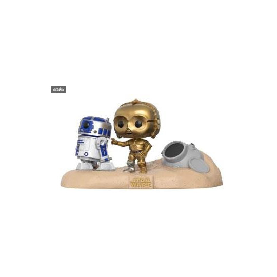 R2 D2 C 3po Escape Pod Landing Movie Moments 222 Pop Star Wars Funko