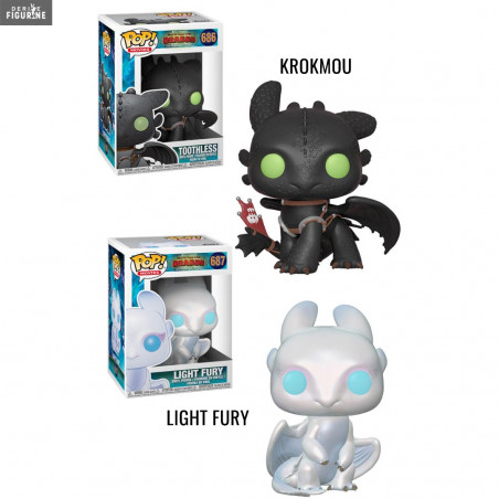 toothless and light fury pop