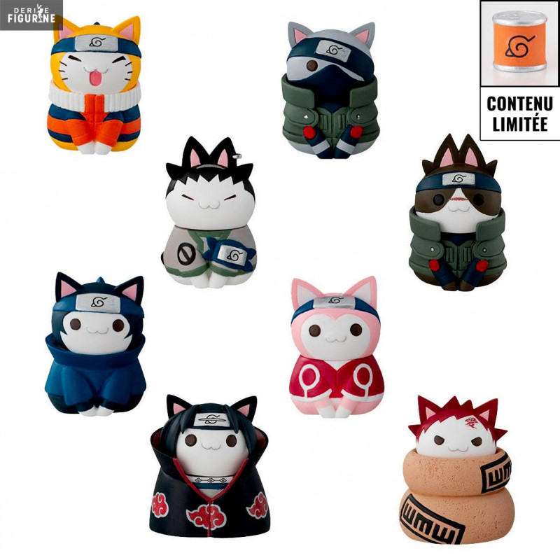 Pack 8 Figurines Nyaruto Cats Of Konoha Village Classique Ou Limite Naruto Shippuden Megahouse