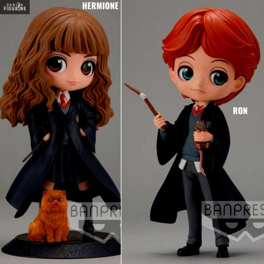 Hermione And Crookshanks Or Ron And Scabbers Figure Q Posket Harry Potter Banpresto