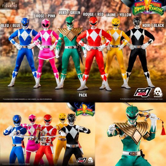 Figure Ranger Red Black Green Yellow Pink Or Pack Figzero Mighty Morphin Power Rangers Threezero