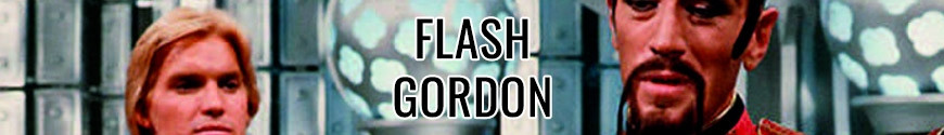 Figures Flash Gordon and merchandising products