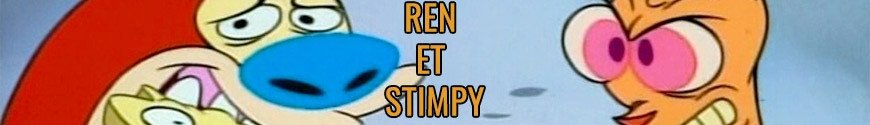 Figures Ren and Stimpy and merchandising products